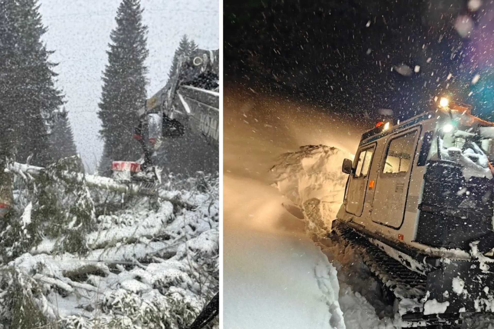 Snösmockan hindrar återställningsarbetet