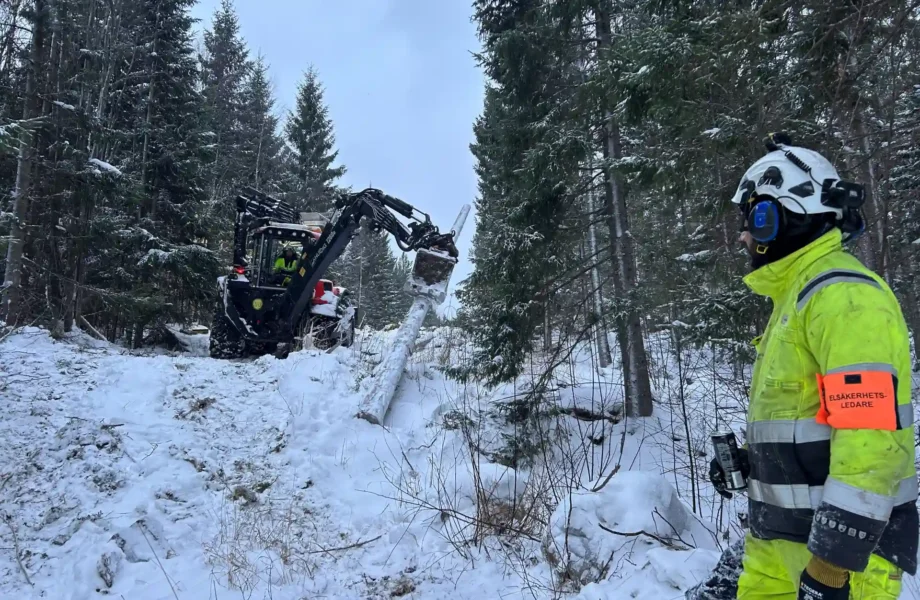 Tvingas spränga träd - en månad efter stormen