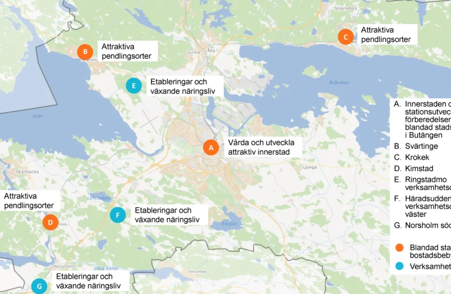 Här ska det byggas i Norrköping - nya planen