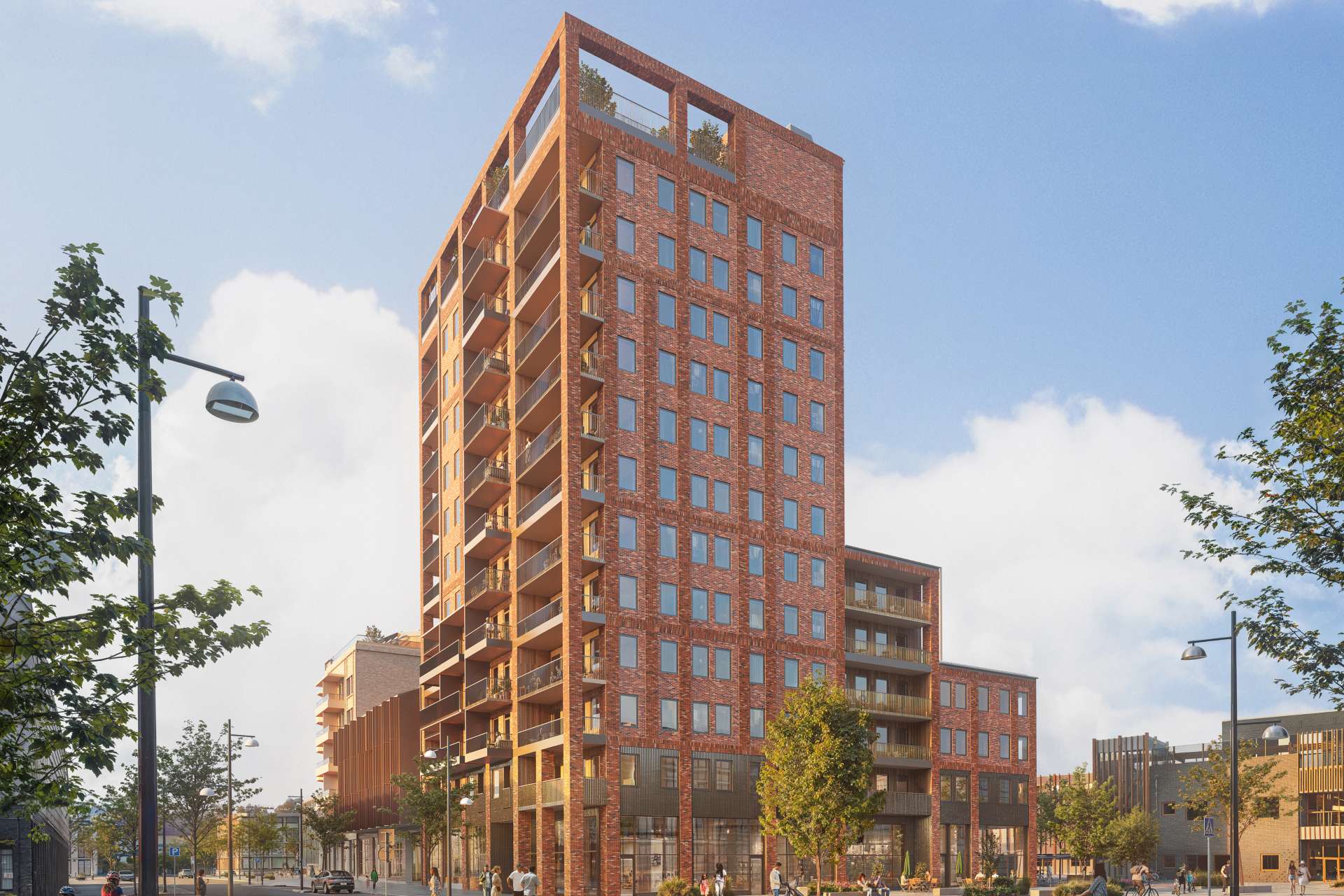 Inga stora komplex i nya stadsdelen 